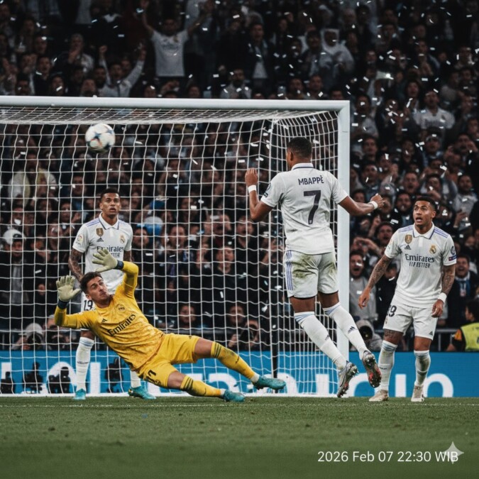 Kylian Mbappe Cetak Gol Penentu Kemenangan Real Madrid Atas Rayo Vallecano Semalam